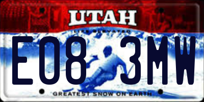 UT license plate E083MW