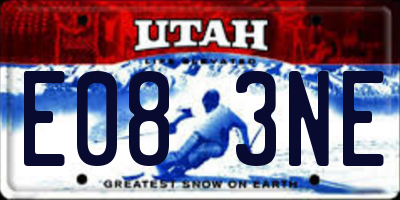 UT license plate E083NE