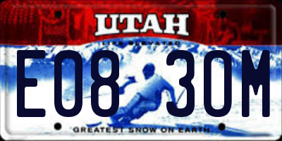 UT license plate E083OM