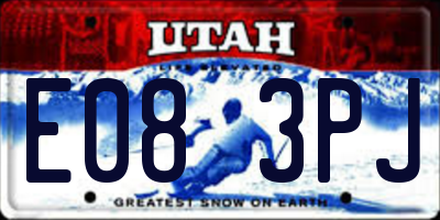 UT license plate E083PJ