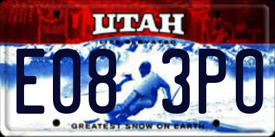 UT license plate E083PO
