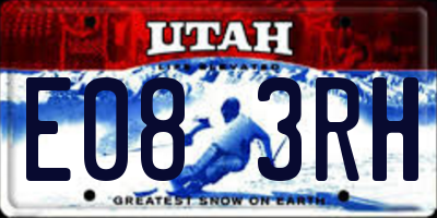 UT license plate E083RH