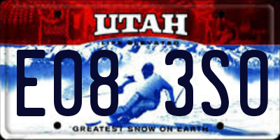 UT license plate E083SO
