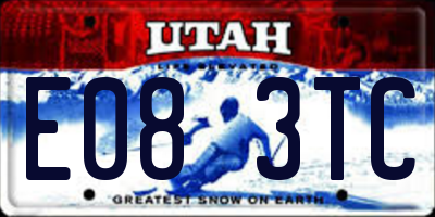 UT license plate E083TC