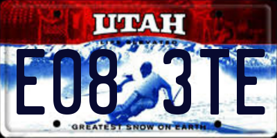 UT license plate E083TE