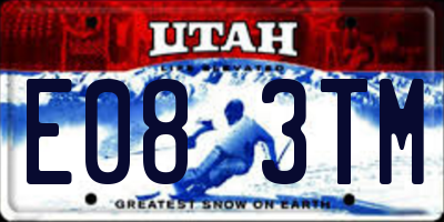 UT license plate E083TM
