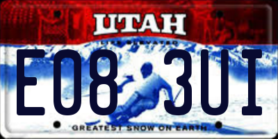 UT license plate E083UI
