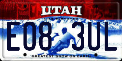 UT license plate E083UL