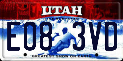 UT license plate E083VD