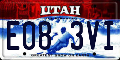 UT license plate E083VI