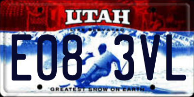 UT license plate E083VL