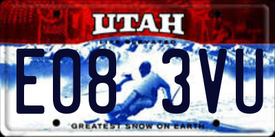 UT license plate E083VU