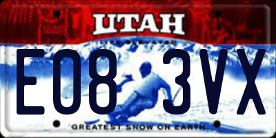 UT license plate E083VX