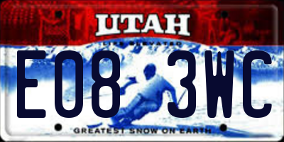 UT license plate E083WC