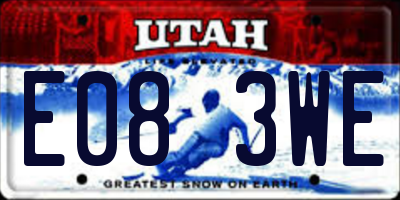UT license plate E083WE