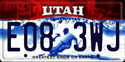 UT license plate E083WJ