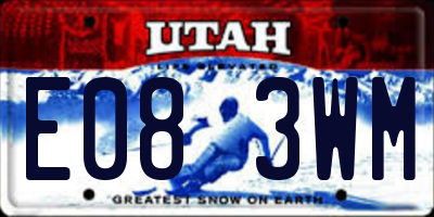 UT license plate E083WM