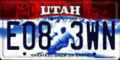 UT license plate E083WN