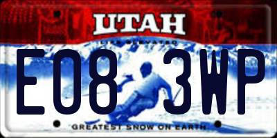 UT license plate E083WP