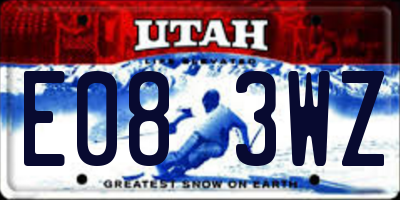 UT license plate E083WZ