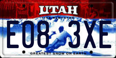 UT license plate E083XE