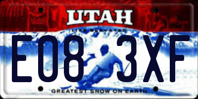 UT license plate E083XF