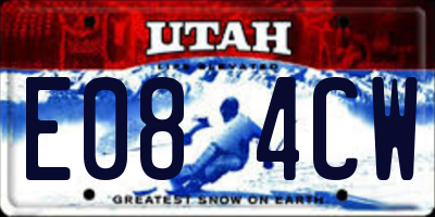 UT license plate E084CW