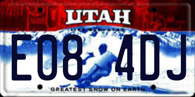 UT license plate E084DJ