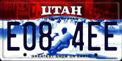 UT license plate E084EE