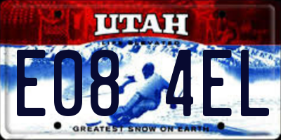 UT license plate E084EL
