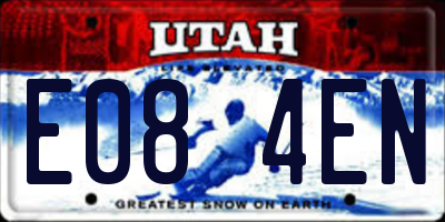 UT license plate E084EN
