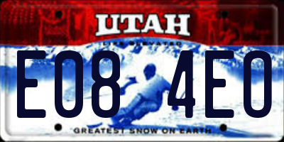UT license plate E084EO