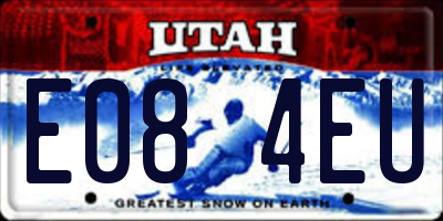 UT license plate E084EU