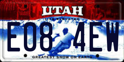 UT license plate E084EW