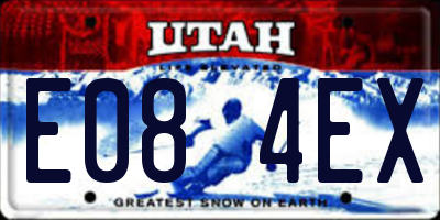 UT license plate E084EX