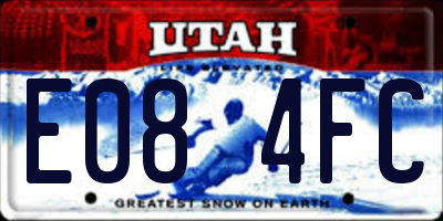UT license plate E084FC