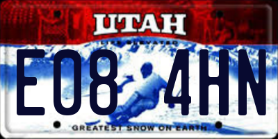 UT license plate E084HN