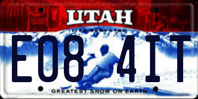 UT license plate E084IT