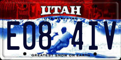 UT license plate E084IV