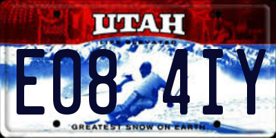 UT license plate E084IY