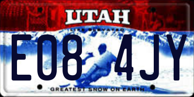 UT license plate E084JY