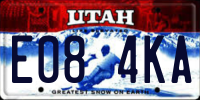 UT license plate E084KA