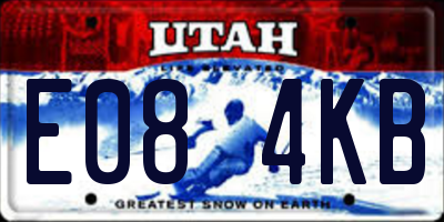 UT license plate E084KB