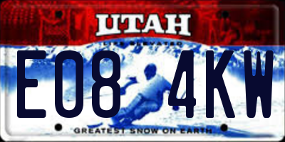 UT license plate E084KW