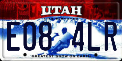 UT license plate E084LR