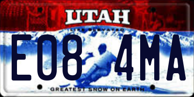 UT license plate E084MA
