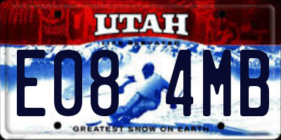 UT license plate E084MB