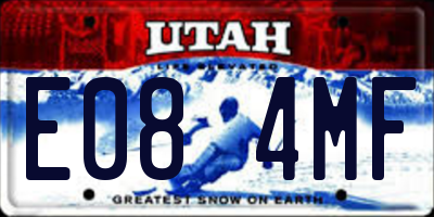 UT license plate E084MF