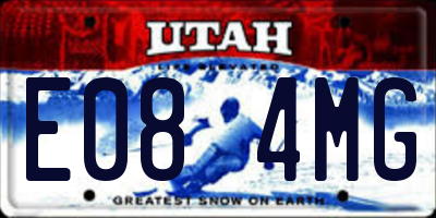 UT license plate E084MG