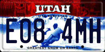 UT license plate E084MH
